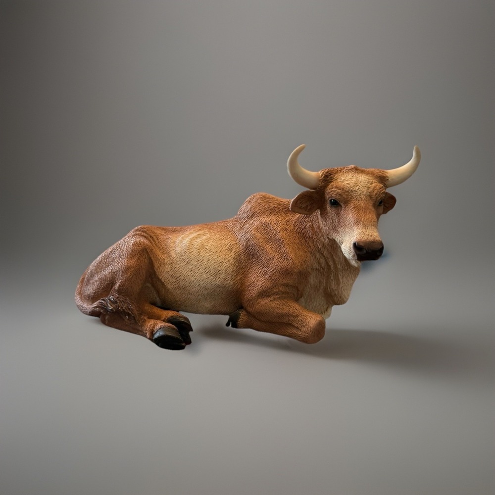 Vintage 1991 Nativity Ox Resin Figure Made  In Italy Castagna Collection EUC